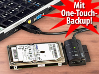 c-enter Festplatten-Adapter IDE/SATA auf USB2.0 mit OneTouch Backup c-enter SATA-Festplatten-Adapter