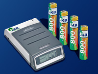 tka Köbele Akkutechnik Ladegerät "Super Quick Charger", inkl. 4 tka 800mAh AAA Hybrid-Akkus tka Köbele Akkutechnik