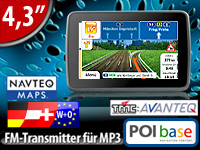 NavGear 4,3" Navigationssystem StreetMate "RS-43-3D" 43 Länder Europa NavGear Mobiles Navi-Systeme 4,3"