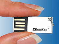 PConKey Super-Slim USB-Speicherstick "wEe Pico" mit 2 GB, wasserdicht PConKey