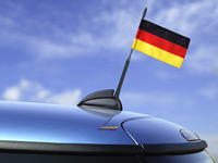 Deutschland Fahne fürs Auto oder die Fensterscheibe - PVC 45 x 30 cm