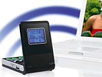 tka Köbele Akkutechnik 2in1-Akku-Ladegerät: Tischlader & LCD-Uhr inkl. 4 tka Power-Akkus tka Köbele Akkutechnik