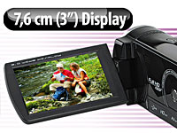 Somikon Full-HD-Camcorder "DV-853.IR" mit Infrarot-LEDs, HDMI, 60 fps Somikon Full-HD-Camcorder mit Touch-Screen und App-Steuerung
