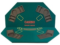 Grand Straight Royale Poker/BlackJack Spieltisch 4 Personen, klappbar im Tragebtl. Grand Straight Royale
