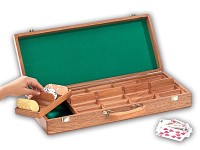 Grand Straight Royale Eichenholz-Chipkoffer mit 500 Spiel-Chips 11,5 g im Stripes-Design Grand Straight Royale