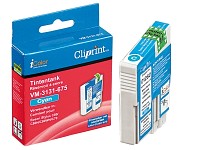 Cliprint Tintentank für EPSON (ersetzt T03224010), cyan Cliprint Kompatible Druckerpatronen für Epson Tintenstrahldrucker