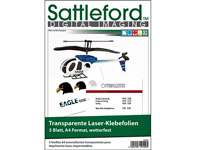 Sattleford 5 Klebefolien A4 für Laserdrucker transparent Sattleford Wetterfeste Klebefolie für Laserdrucker, transparent