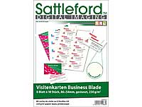 Sattleford 80 Visitenkarten creme strukturiert Inkjet/Laser 230 g/m² Sattleford Vorgestanzte Visitenkarten