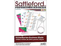 Sattleford 320 Visitenkarten weiß strukturiert Inkjet/Laser 230 g/m² Sattleford Vorgestanzte Visitenkarten