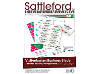 Sattleford 320 Visitenkarten Glossy Inkjet 230 g/m² Sattleford Vorgestanzte Visitenkarten